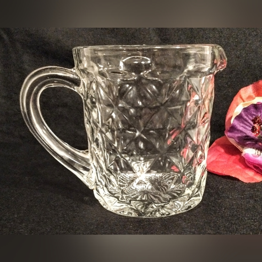 Mid Century Small Glass Pitcher/Creamer - by Jeannette
